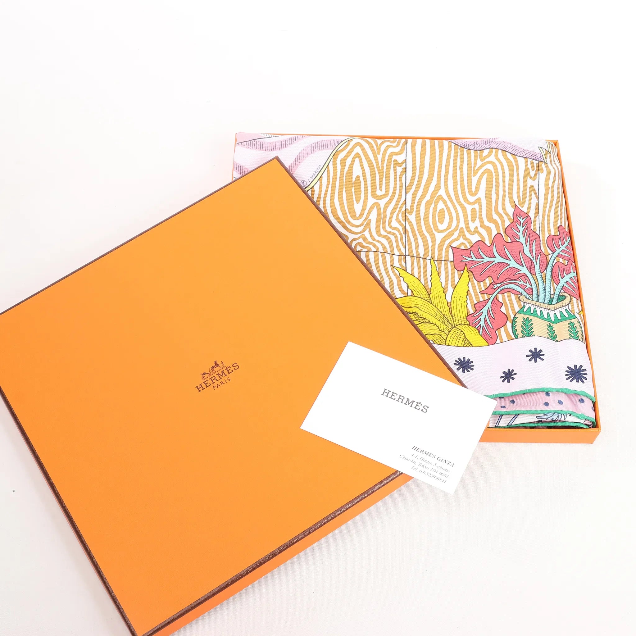 Hermès Carré 90 "Le Premier Chant" Silk handkerchief in Pink