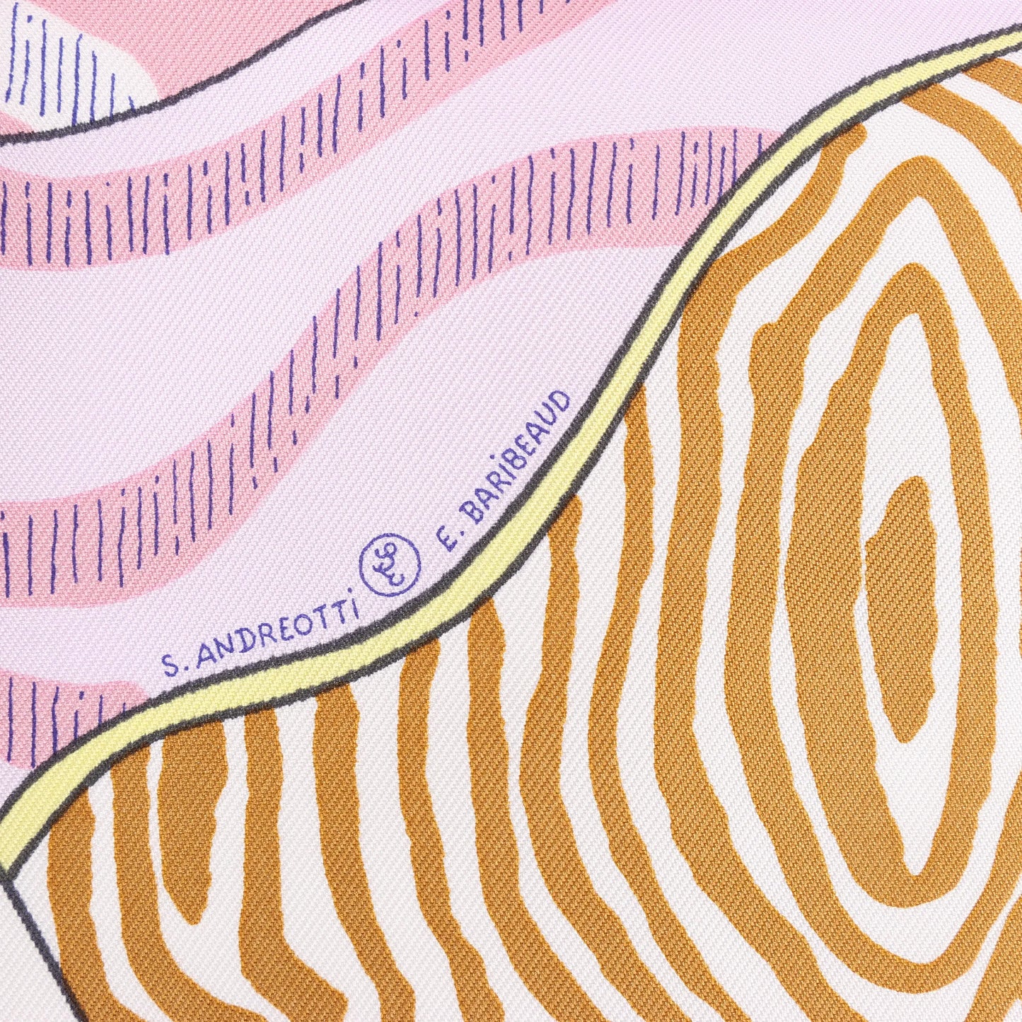 Hermès Carré 90 "Le Premier Chant" Silk handkerchief in Pink