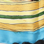 Hermès Carré 90 "Les Cheyennes" Silk handkerchief in Beige x Blue