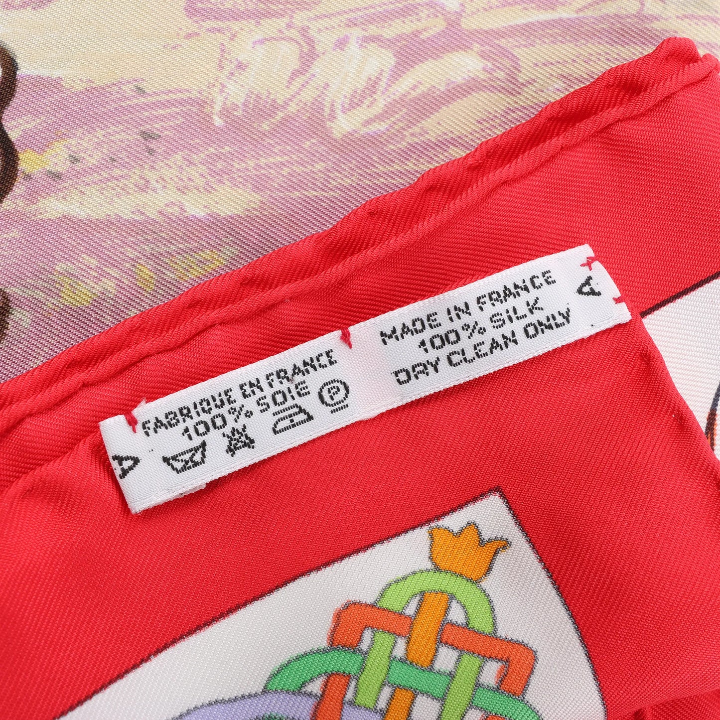 Hermès Carré 90 "Les Cheyennes" Silk handkerchief in Red