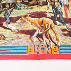 Hermès Carré 90 "Les Cheyennes" Silk handkerchief in Red