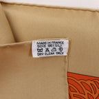 Hermès Carré 90 "Les Legendes de L'Arbre" Silk handkerchief in Beige