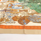 Hermès Carré 90 "Les Legendes de L'Arbre" Silk handkerchief in Beige