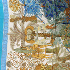 Hermès Carré 90 "Les Legendes de L'Arbre" Silk handkerchief in Blue