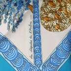 Hermès Carré 90 "Les Legendes de L'Arbre" Silk handkerchief in Blue