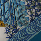 Hermès Carré 90 "Les Legendes de L'Arbre" Silk handkerchief in Blue