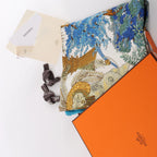Hermès Carré 90 "Les Legendes de L'Arbre" Silk handkerchief in Blue