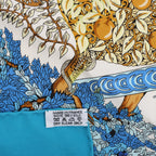 Hermès Carré 90 "Les Legendes de L'Arbre" Silk handkerchief in Blue