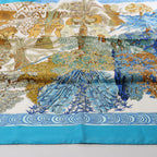 Hermès Carré 90 "Les Legendes de L'Arbre" Silk handkerchief in Blue