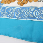 Hermès Carré 90 "Les Legendes de L'Arbre" Silk handkerchief in Blue