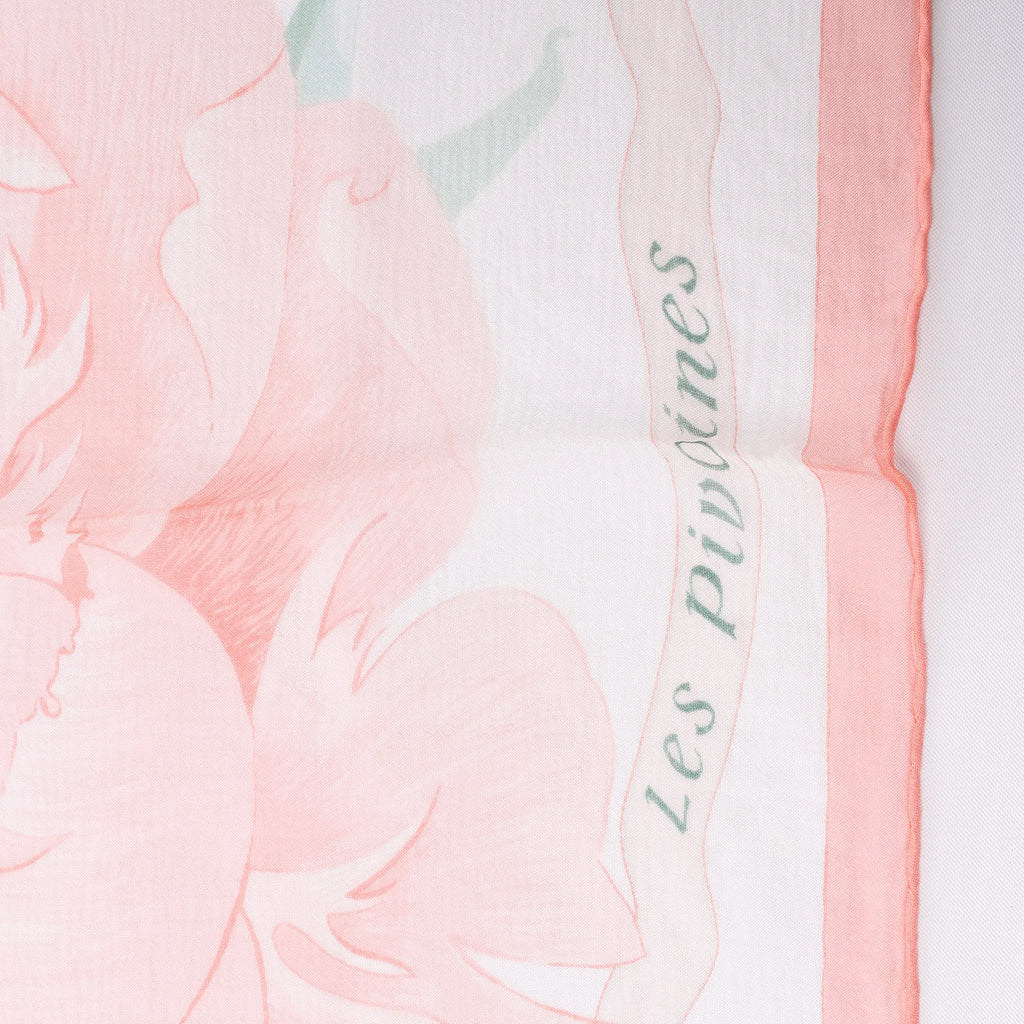 Hermès Carré 90 "Les Pivoines Koyaku" Silk handkerchief in Pink