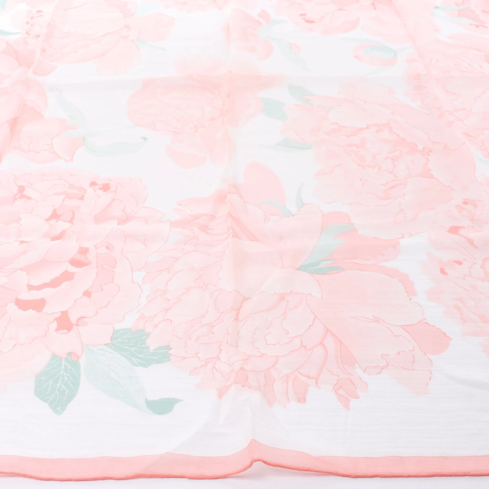 Hermès Carré 90 "Les Pivoines Koyaku" Silk handkerchief in Pink