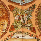 Hermès Carré 90 "Les Quatre Saisons" Silk handkerchief in Brown
