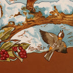 Hermès Carré 90 "Les Quatre Saisons" Silk handkerchief in Brown