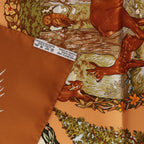 Hermès Carré 90 "Les Quatre Saisons" Silk handkerchief in Brown