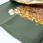 Hermès Carré 90 "Les Quatre Saisons" Silk handkerchief in Green