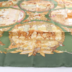 Hermès Carré 90 "Les Quatre Saisons" Silk handkerchief in Green