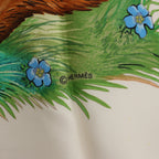 Pañuelo Hermès Carré 90 "SPRINGS" 100% seda