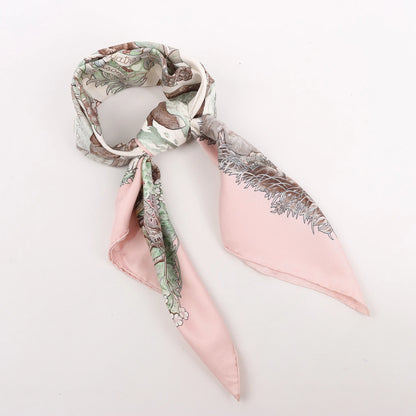 Hermès Carré 90 "Les Quatre Saisons" Silk handkerchief in Pink