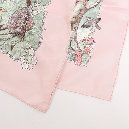 Hermès Carré 90 "Les Quatre Saisons" Silk handkerchief in Pink