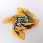 Hermès Carré 90 "Les Quatre Saisons" Silk handkerchief in Yellow