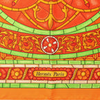 Hermès Carré 90 "Lumieres De Paris" Silk handkerchief in Orange