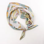 Hermès Carré 90 "MARBLE EX-LIBRIS" Cashmere & Silk handkerchief in Multicolor