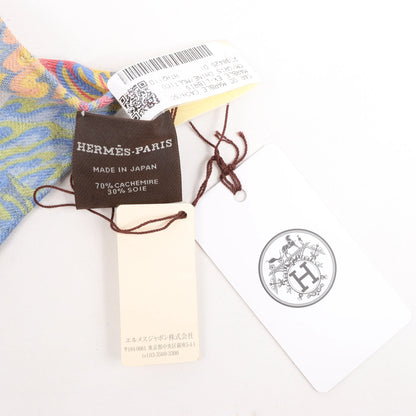 Hermès Carré 90 "MARBLE EX-LIBRIS" Cashmere & Silk handkerchief in Multicolor