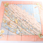 Pañuelo Hermès Carré 90 "Puzzle" 100 % seda en azul
