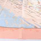 Pañuelo Hermès Carré 90 "Puzzle" 100 % seda en azul