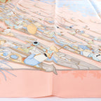 Pañuelo Hermès Carré 90 "Puzzle" 100 % seda en azul