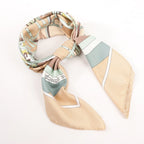 Hermès Carré 90 "MECANIQUE DU TEMPS" Silk handkerchief in Beige