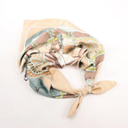 Hermès Carré 90 "MECANIQUE DU TEMPS" Silk handkerchief in Beige