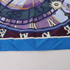 Pañuelo Hermès Carré 90 "Puzzle" 100 % seda en azul