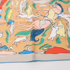 Hermès Carré 90 "MILLE ET UN LAPINS" Silk handkerchief in Beige