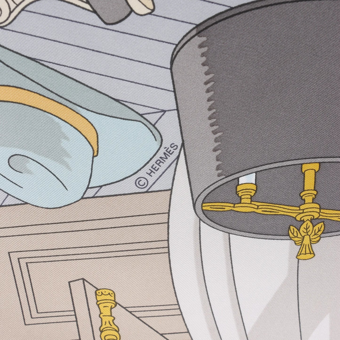 Hermès Carré 90 "MYSTERE AU 24" Silk handkerchief in Multicolor