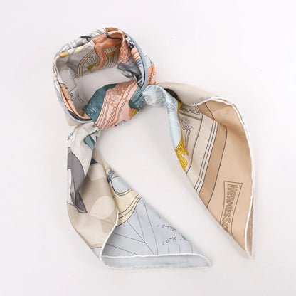 Hermès Carré 90 "MYSTERE AU 24" Silk handkerchief in Multicolor