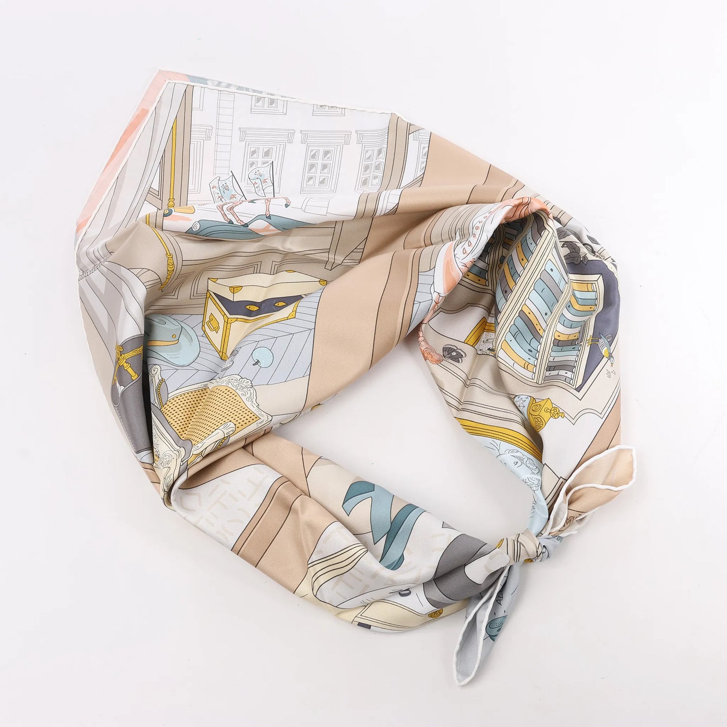 Hermès Carré 90 "MYSTERE AU 24" Silk handkerchief in Multicolor