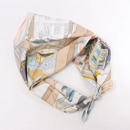 Hermès Carré 90 "MYSTERE AU 24" Silk handkerchief in Multicolor