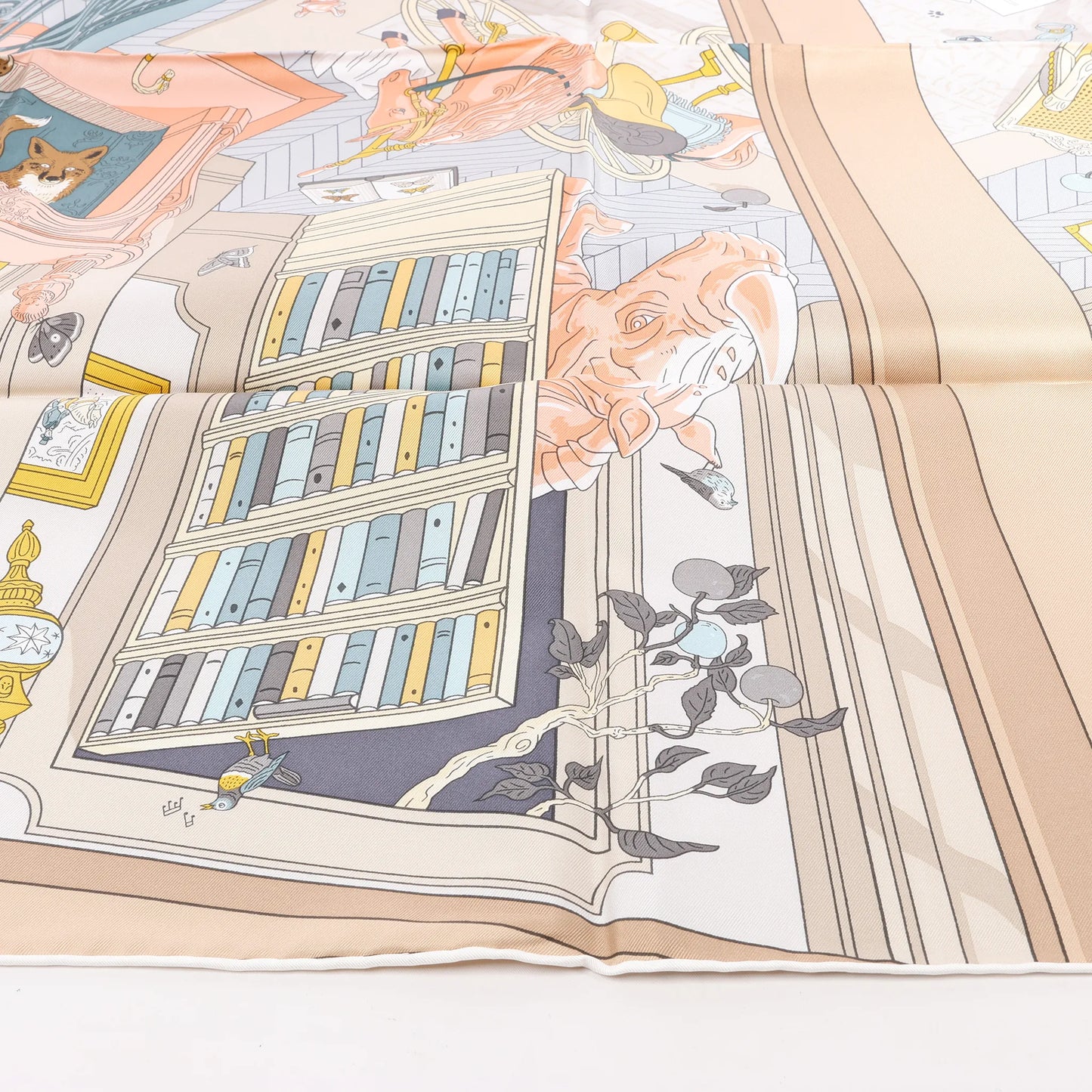 Hermès Carré 90 "MYSTERE AU 24" Silk handkerchief in Multicolor