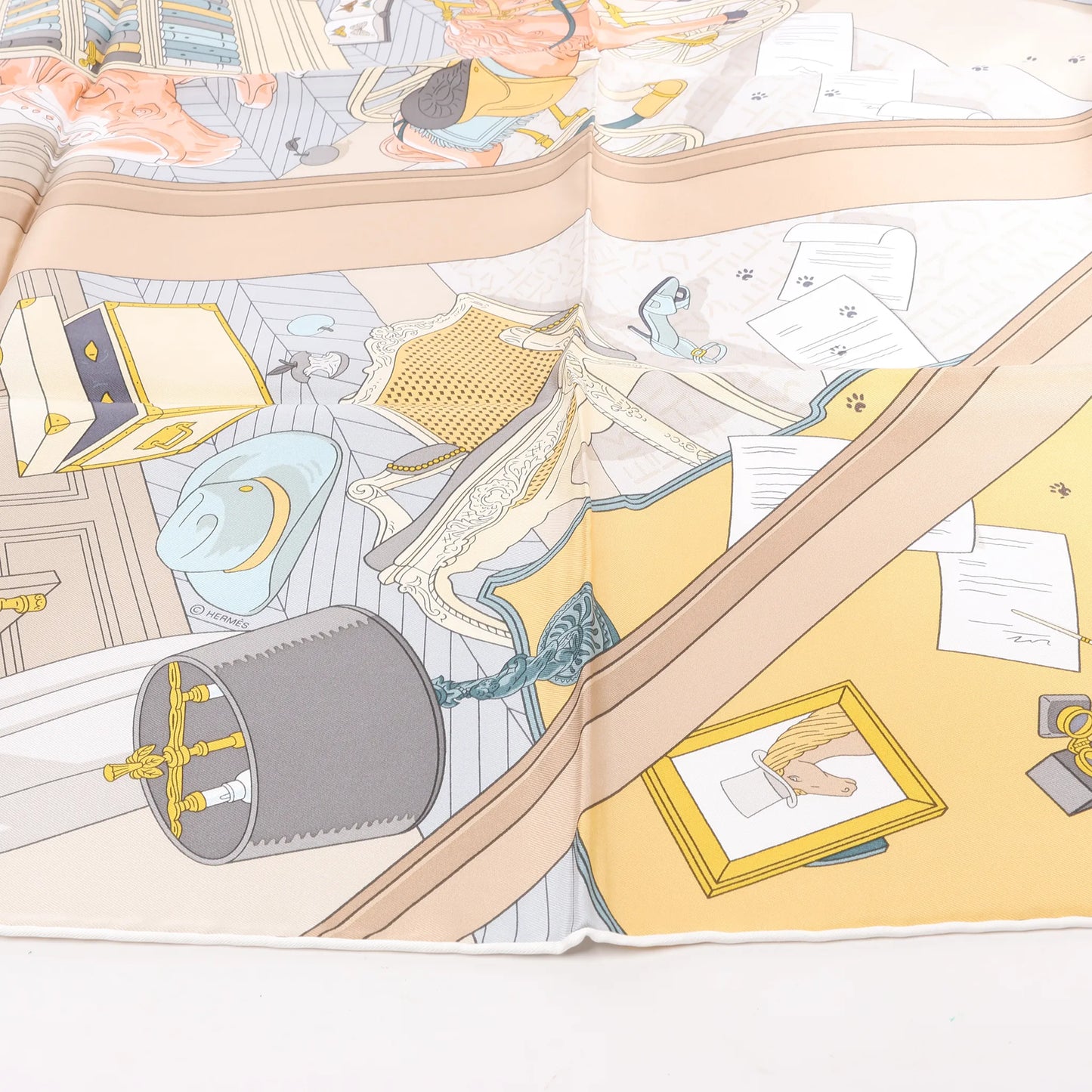 Hermès Carré 90 "MYSTERE AU 24" Silk handkerchief in Multicolor