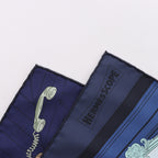 Pañuelo Hermès Carré 90 "Puzzle" 100 % seda en azul