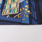 Pañuelo Hermès Carré 90 "Puzzle" 100 % seda en azul