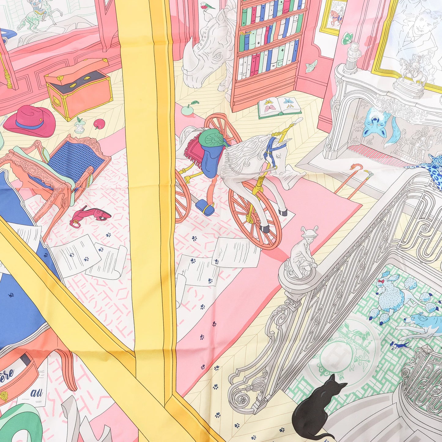 Hermès Carré 90 "MYSTERE AU 24" Silk handkerchief in Multicolor