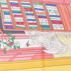 Hermès Carré 90 "MYSTERE AU 24" Silk handkerchief in Multicolor