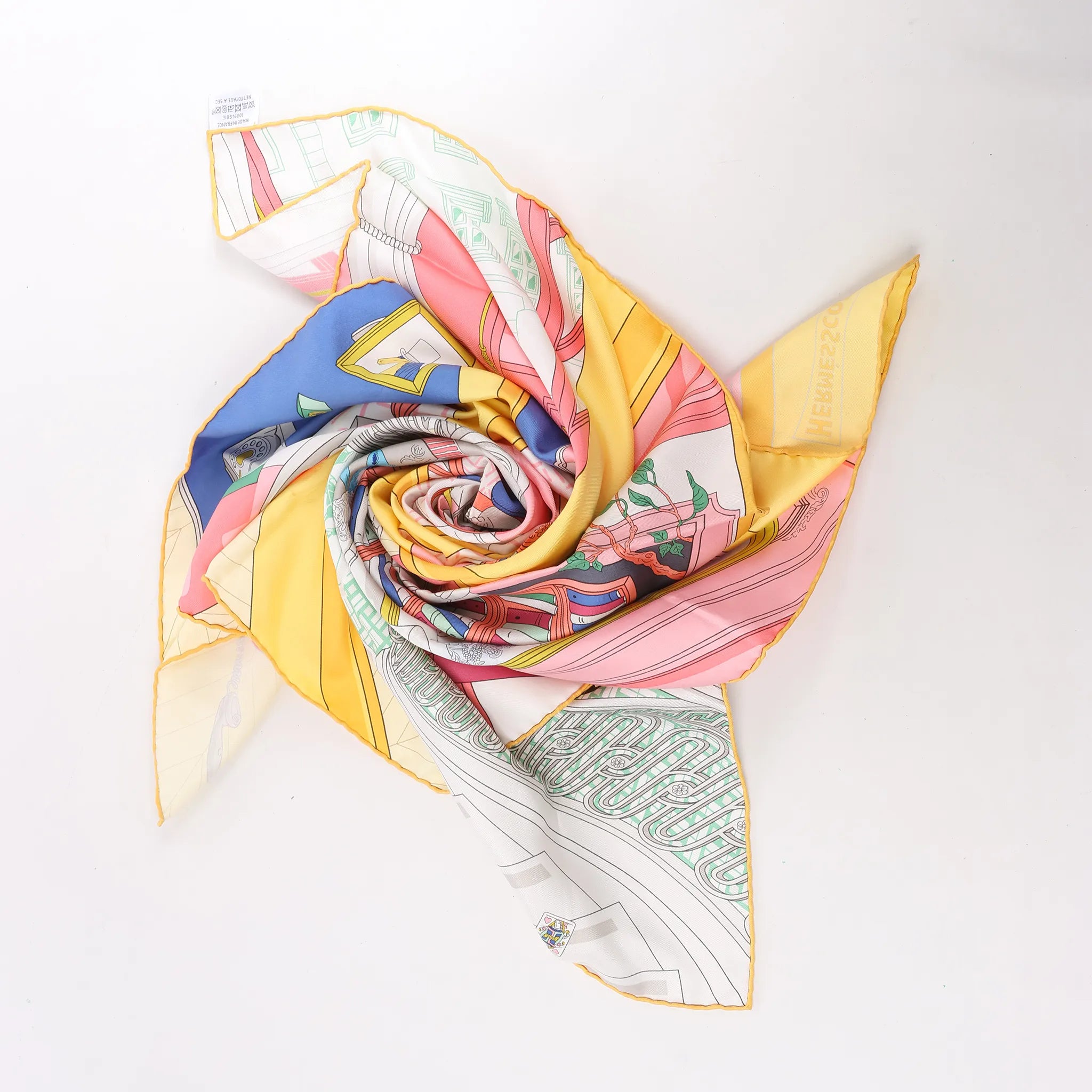 Hermès Carré 90 "MYSTERE AU 24" Silk handkerchief in Multicolor