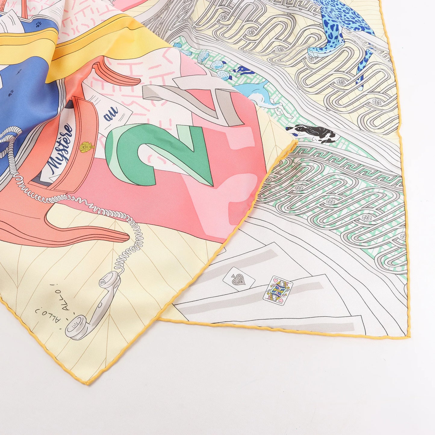 Hermès Carré 90 "MYSTERE AU 24" Silk handkerchief in Multicolor