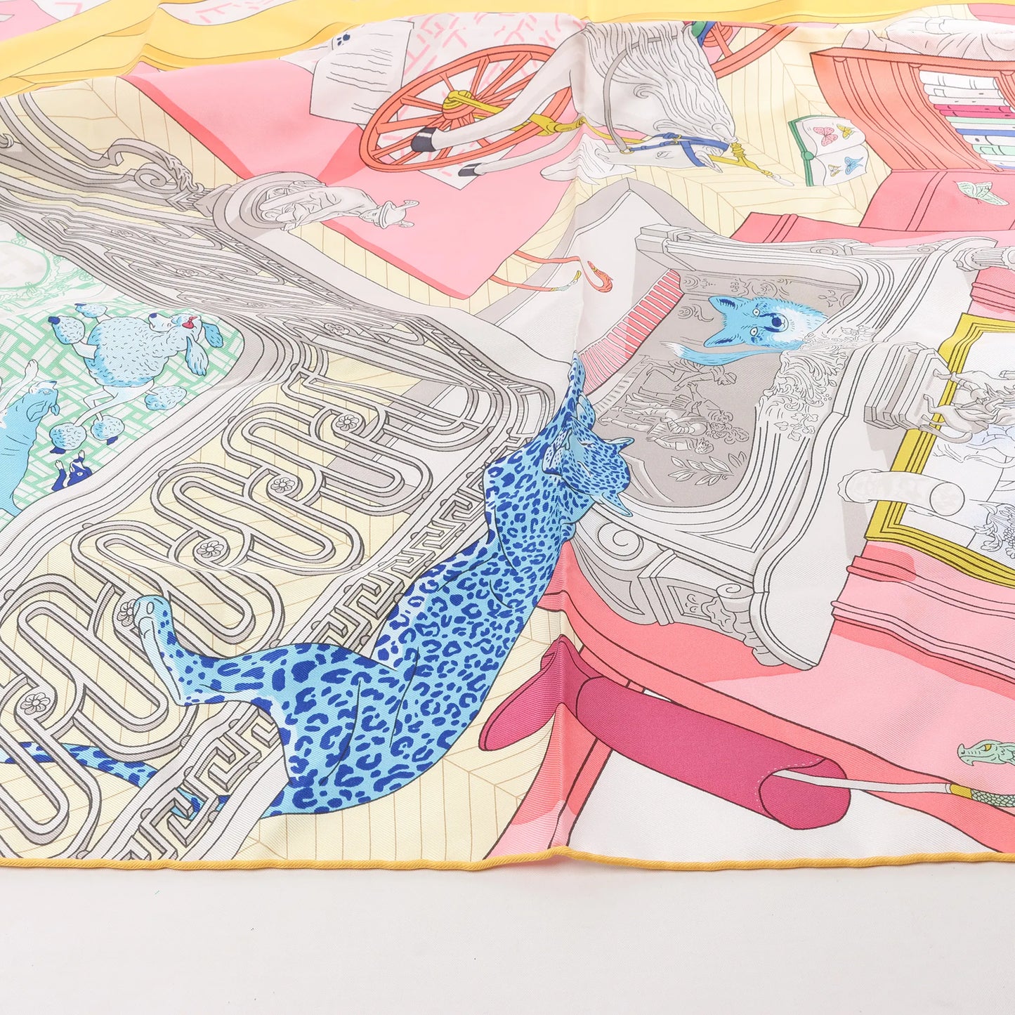 Hermès Carré 90 "MYSTERE AU 24" Silk handkerchief in Multicolor