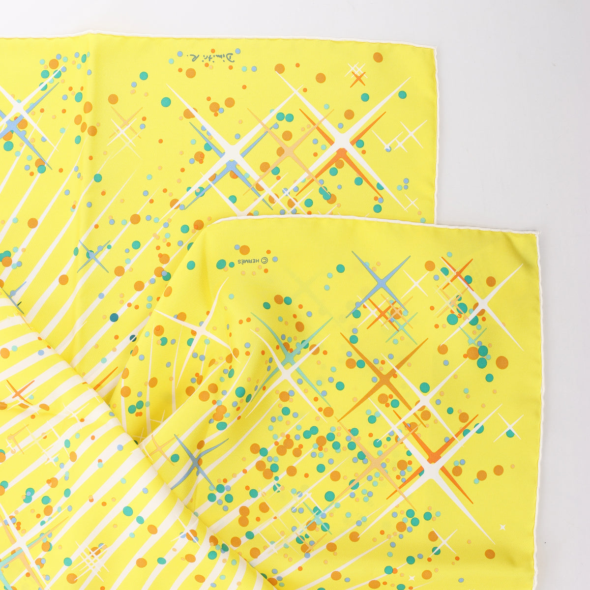 Hermès Carré 90 "Magic Kelly" Scarf Silk in Yellow