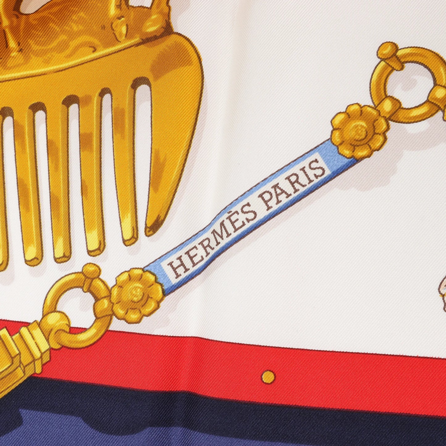 Hermès Carré 90 "Memoire d'Hermes" Silk handkerchief in Navy Blue